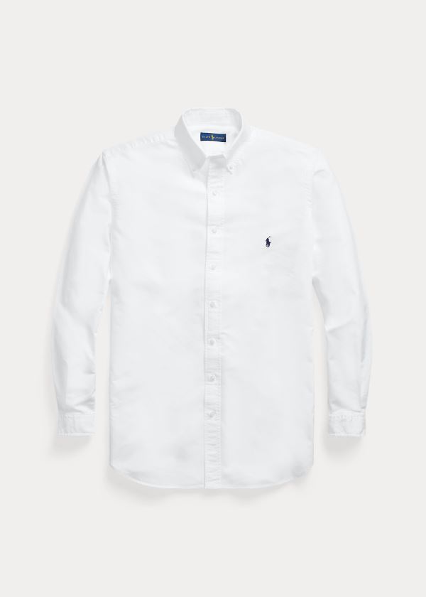 Camisa Oxford Polo Ralph Lauren Hombre Blancos - Garment-Dyed - HWVYA7024